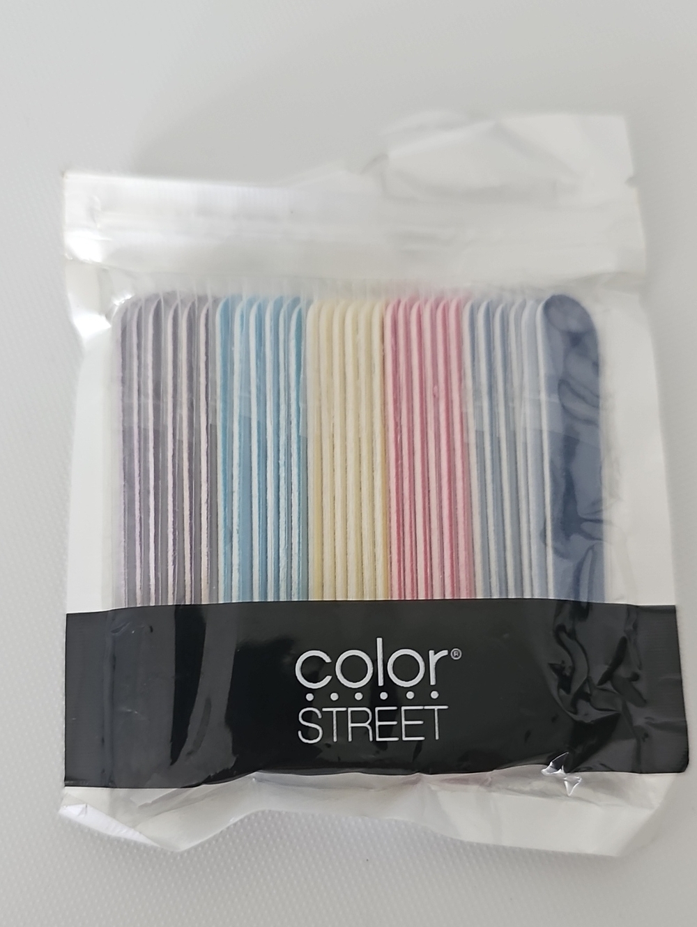 Color Street Pastel Nail Emery Board Pack - Lavender, Blue, Cream, Pink, Gray